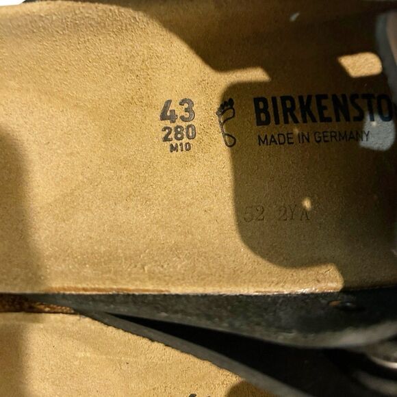 059831 Birkenstock Boston Soft Foot Bed  Amalfi Leather Black Men’s 43 US Sz 10